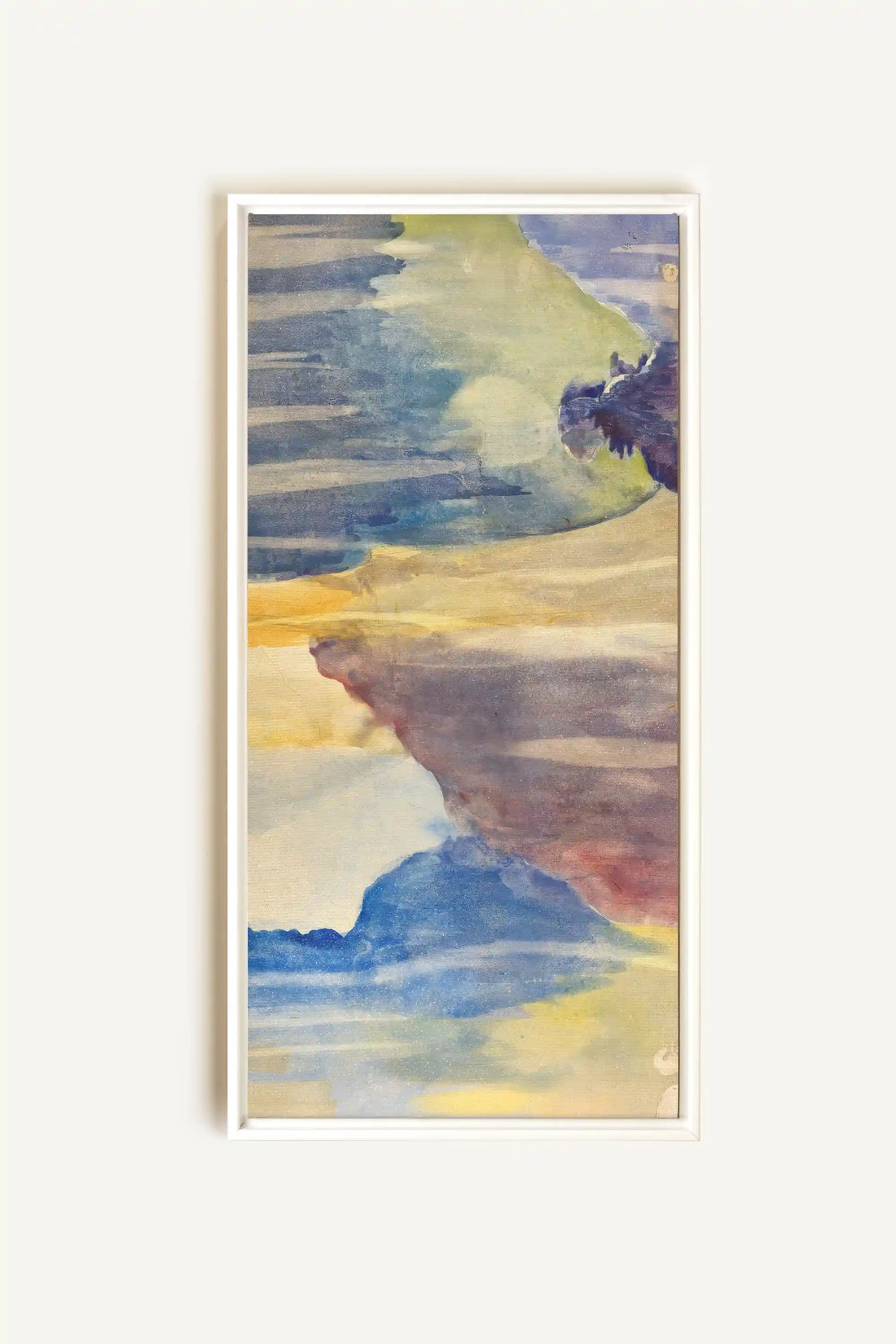 BETWEEN WAVES, Oeuvre sur toile étirée, encadré Blanc