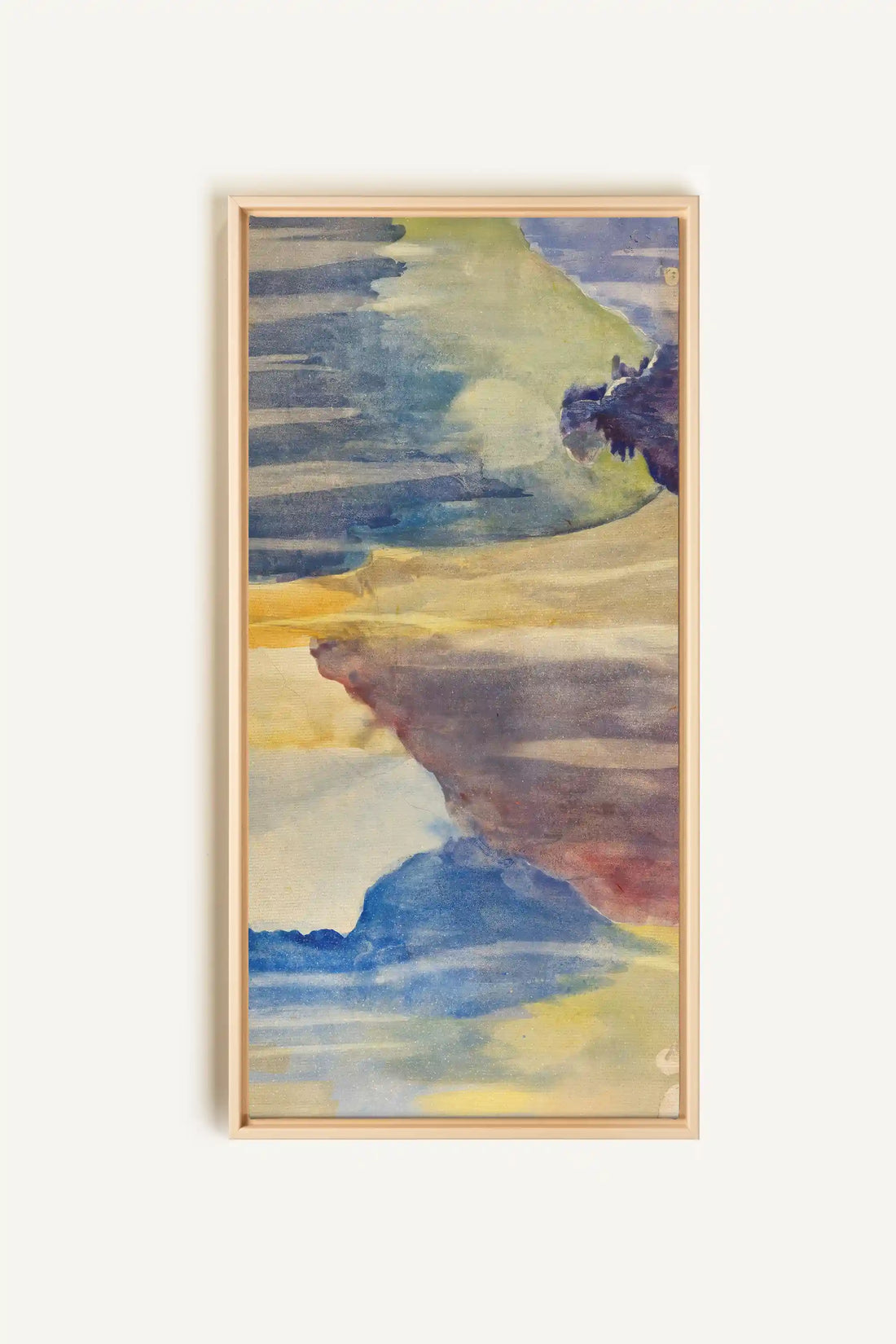 BETWEEN WAVES, Artwork on stretched canvas, framed Natural Light