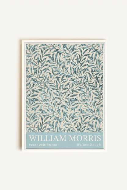 BLEU MORRIS, Oeuvre sur toile étirée, encadré Blanc