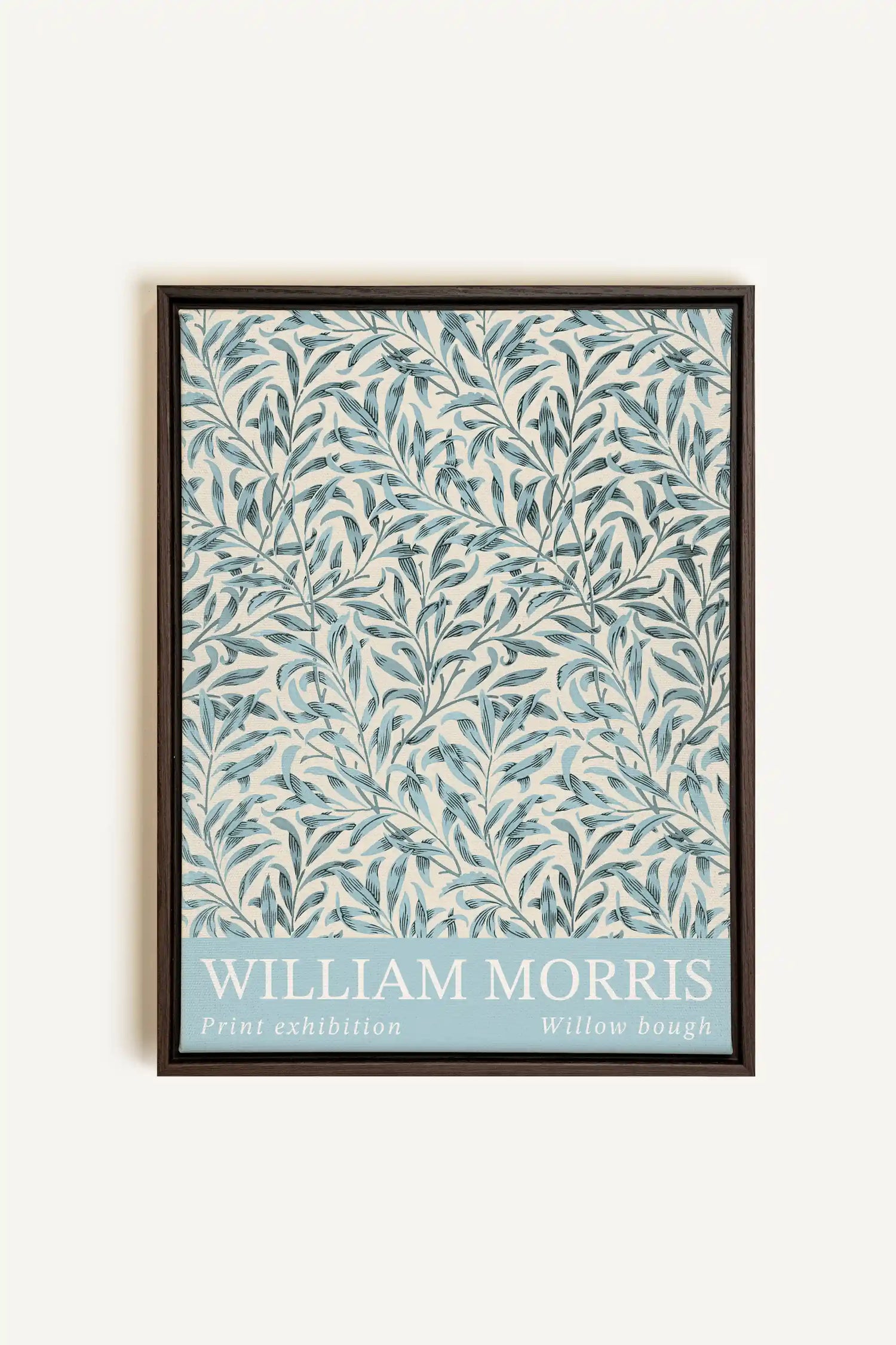 BLEU MORRIS, Oeuvre sur toile étirée, encadré Brun Noyer