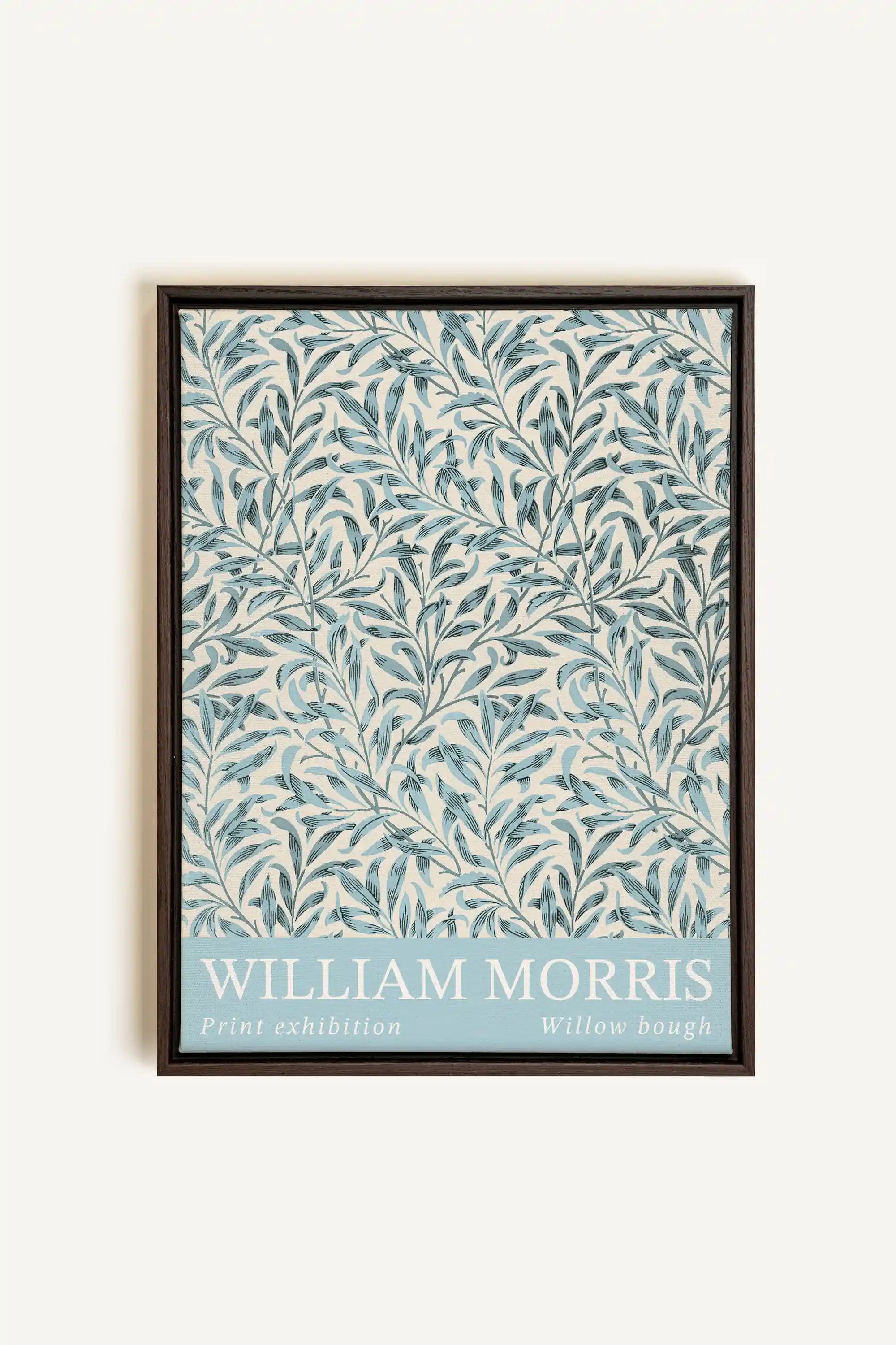BLEU MORRIS, Oeuvre sur toile étirée, encadré Brun Noyer