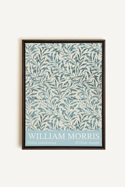 BLEU MORRIS, Oeuvre sur toile étirée, encadré Brun Noyer