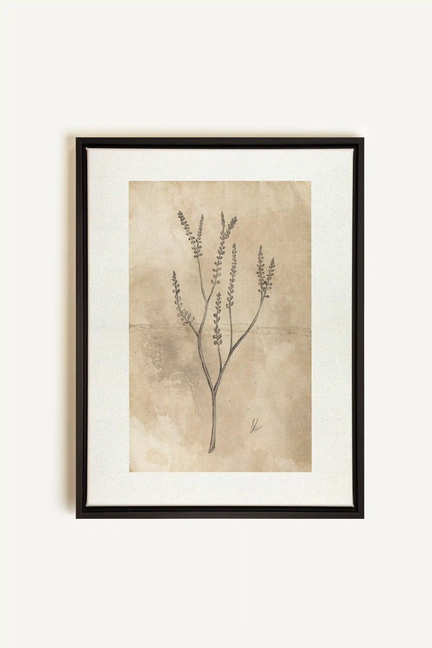 BLOOMING FLOWER II, Artwork on stretched canvas, framed in black