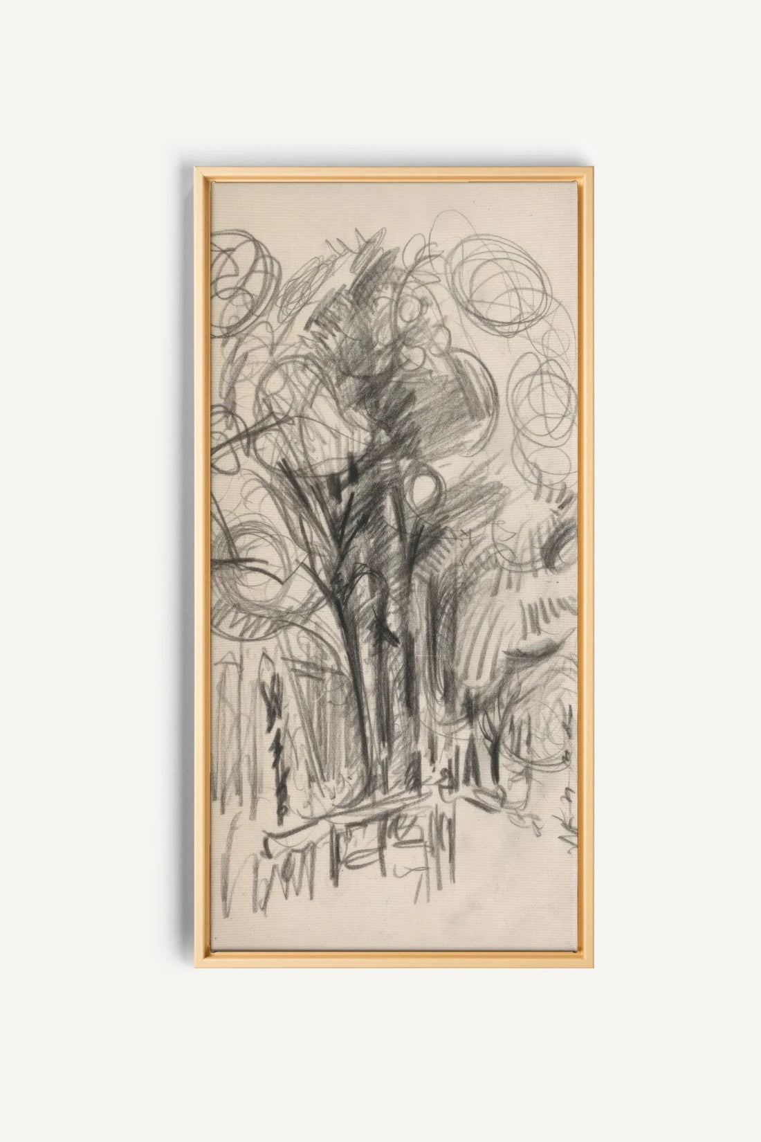 LIGNES DU VENT, Oeuvre sur toile étirée, encadré Naturel Clair