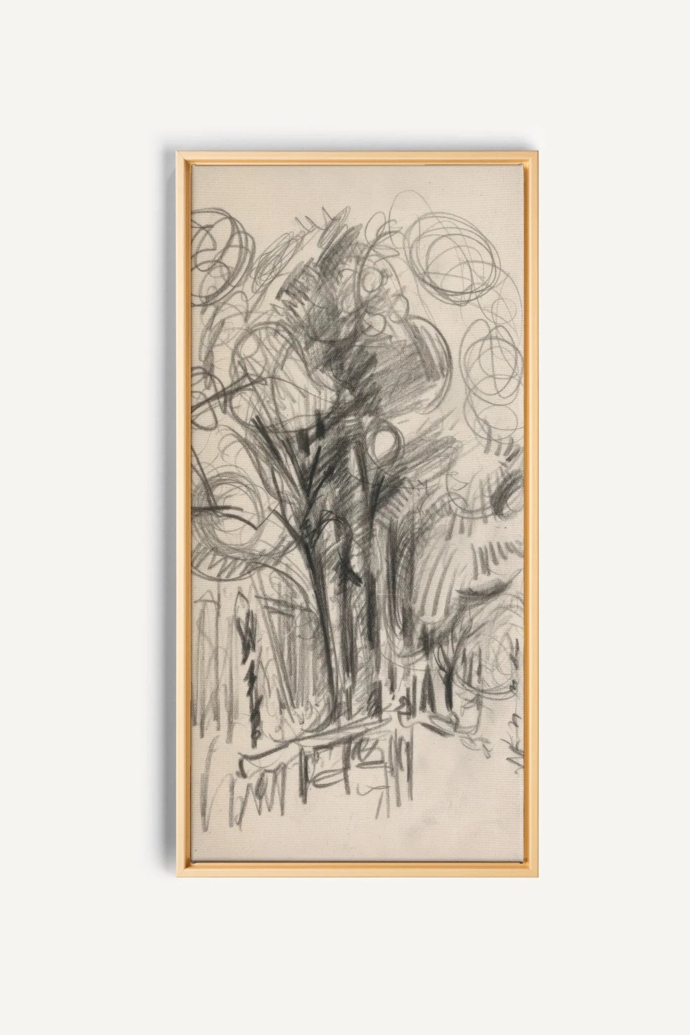 LIGNES DU VENT, Oeuvre sur toile étirée, encadré Naturel Clair