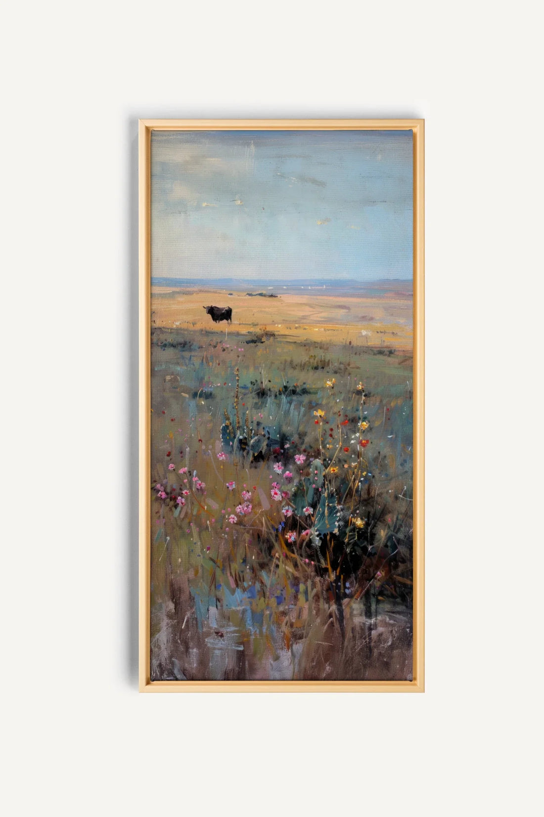 PRAIRIE DAYDREAM, Work on stretched canvas, framed Naturel Clair