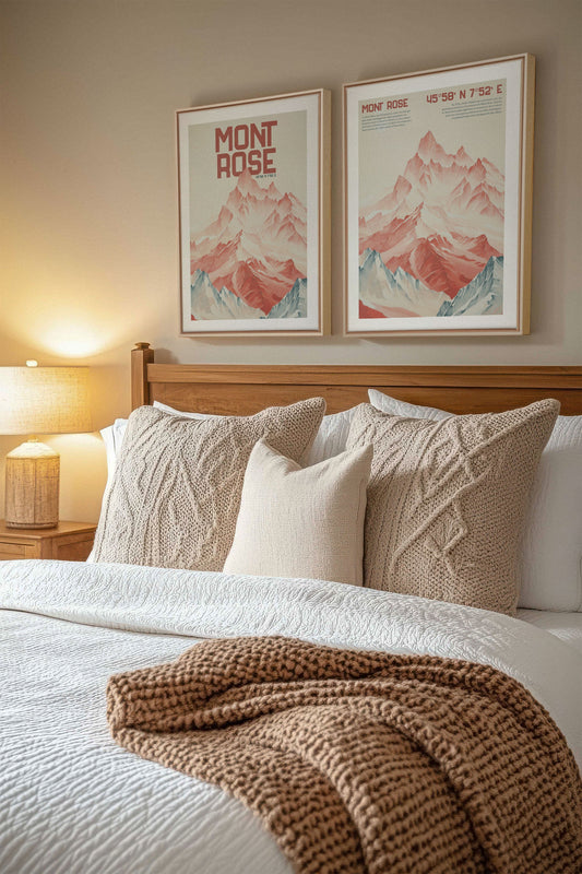 DUO ROSE SUMMIT (2 works on stretched canvas)