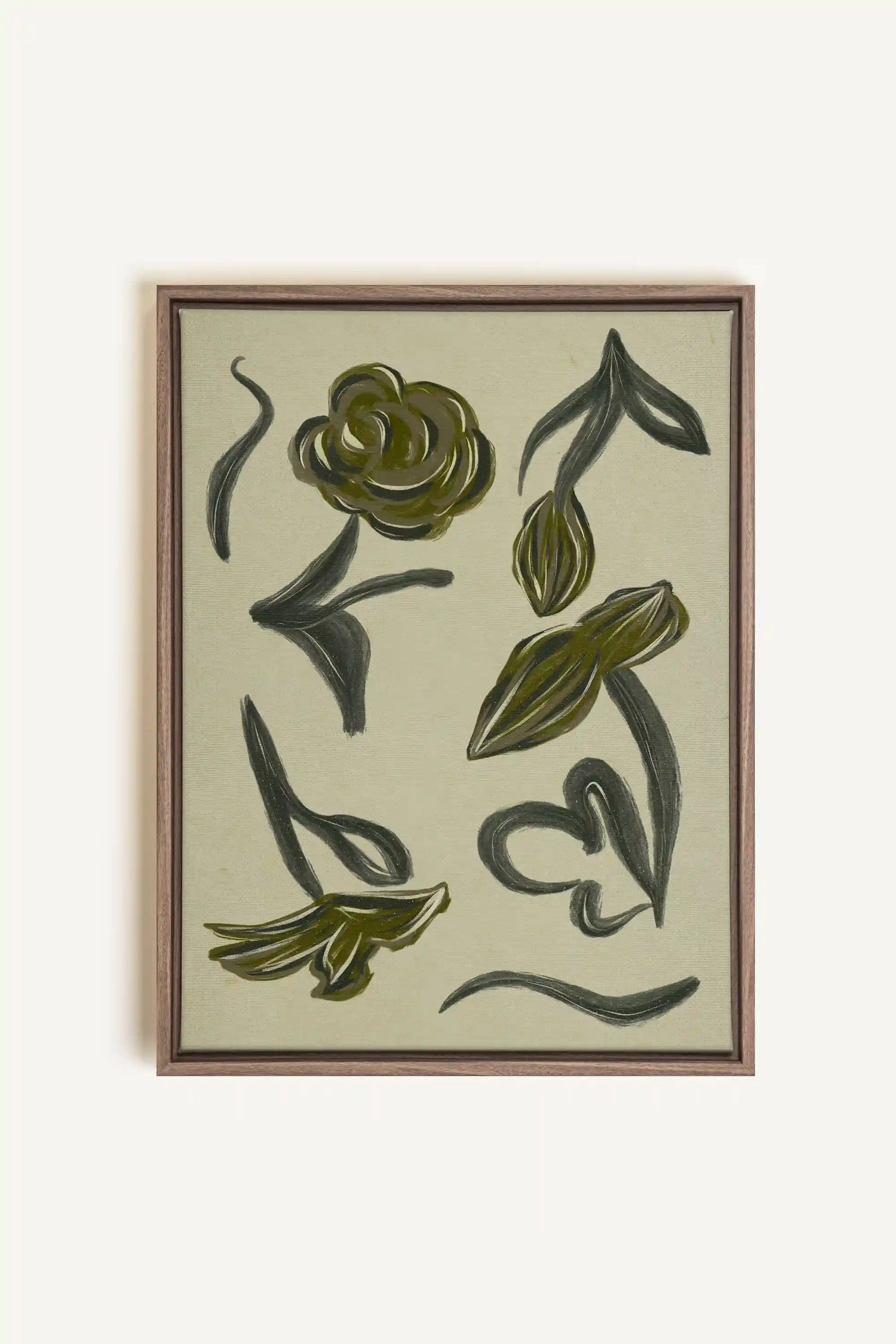BOTANIC RELIC, Oeuvre sur toile étirée, encadré Brun Chêne