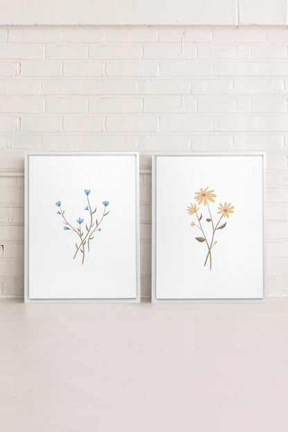 BOUQUET RUSTIQUE (2 works on stretched canvas)