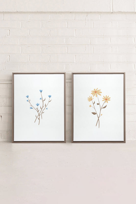 BOUQUET RUSTIQUE (2 works on stretched canvas)