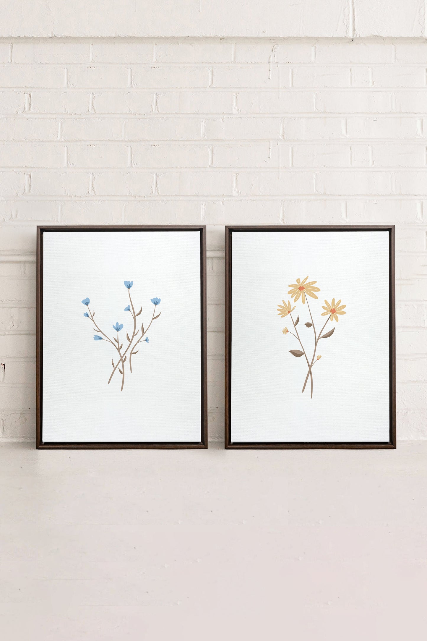 BOUQUET RUSTIQUE (2 works on stretched canvas)