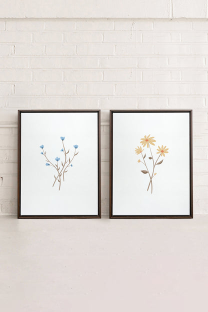 BOUQUET RUSTIQUE (2 works on stretched canvas)
