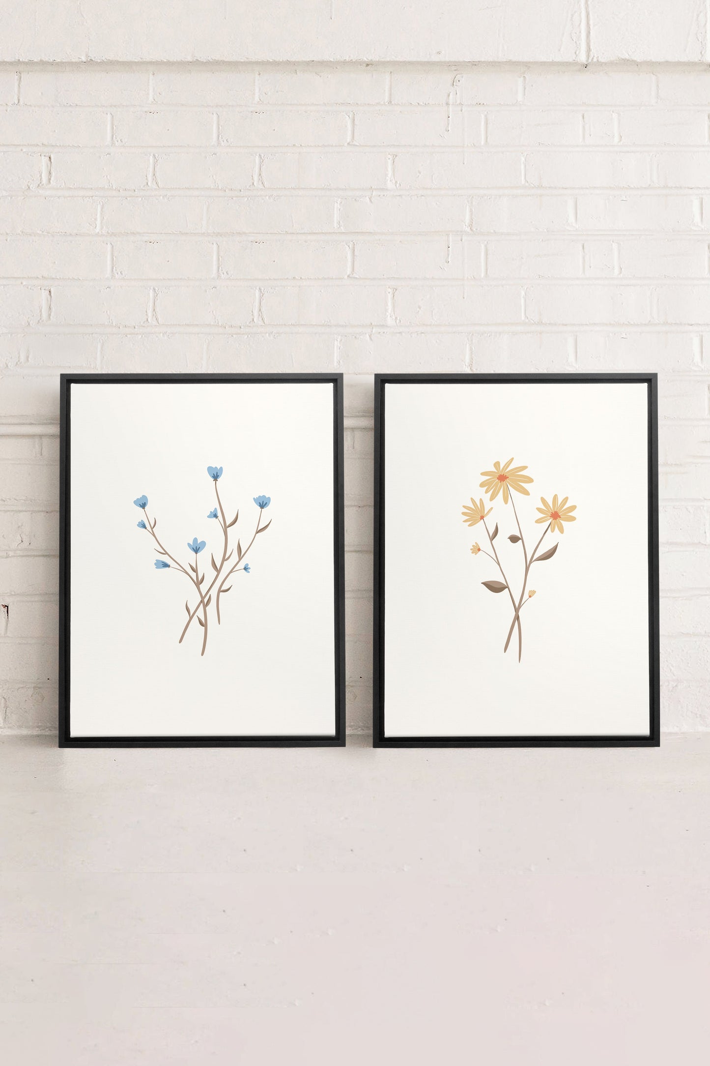 BOUQUET RUSTIQUE (2 works on stretched canvas)
