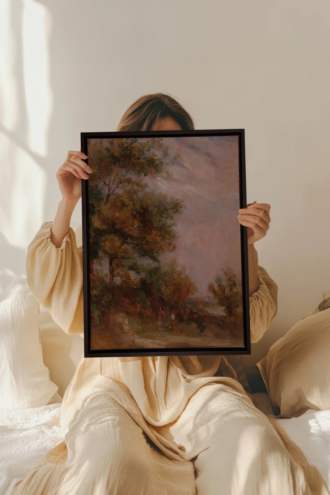 BLUSH SKY GROVE, Oeuvre sur toile étirée, encadré Noir