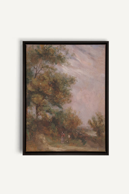 BLUSH SKY GROVE, Oeuvre sur toile étirée, encadré Noir