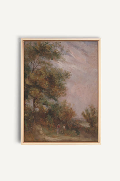 BLUSH SKY GROVE, Oeuvre sur toile étirée, encadré Naturel Clair