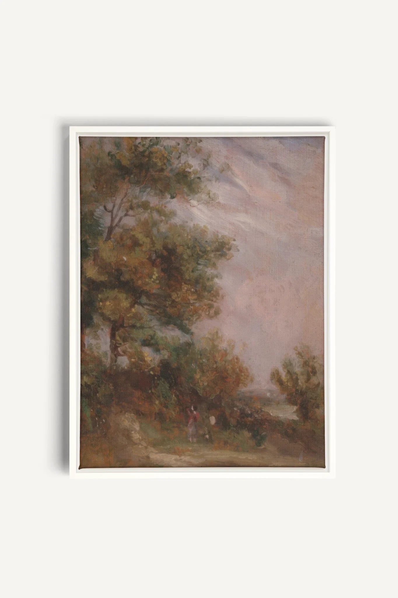 BLUSH SKY GROVE, Oeuvre sur toile étirée, encadré Blanc