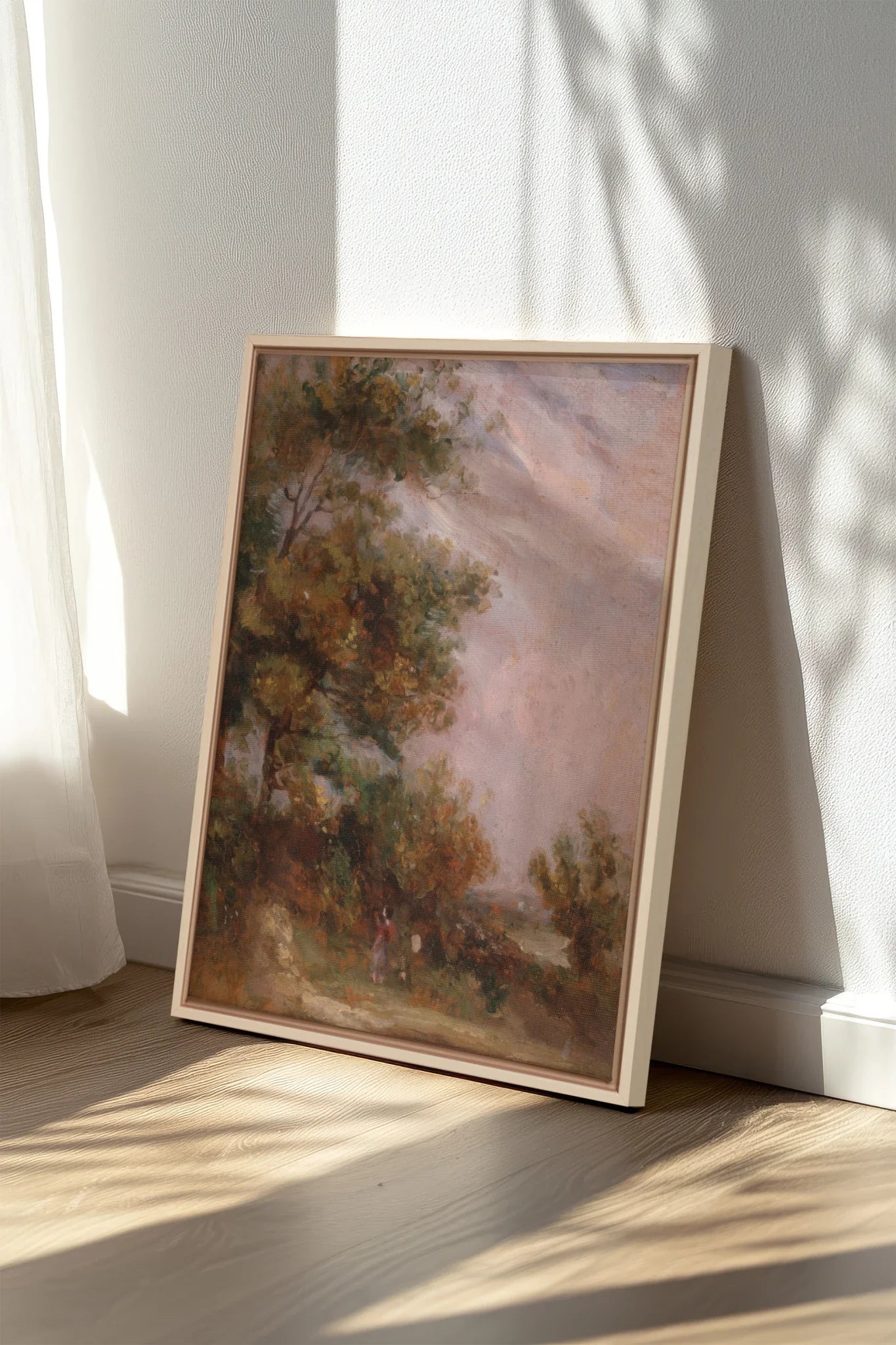 BLUSH SKY GROVE, Oeuvre sur toile étirée, encadré Naturel Clair