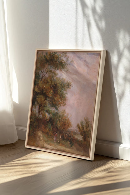 BLUSH SKY GROVE, Oeuvre sur toile étirée, encadré Naturel Clair