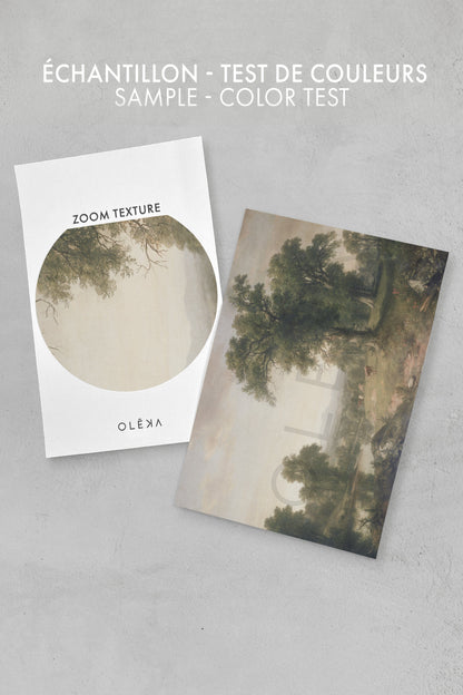 OLEKA CANVAS - BREATHER, Oeuvre sur toile étirée, encadré Brun Noyer