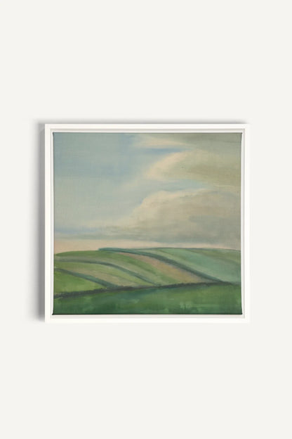 BREATHE THE SKY, Oeuvre sur toile étirée, encadré Blanc