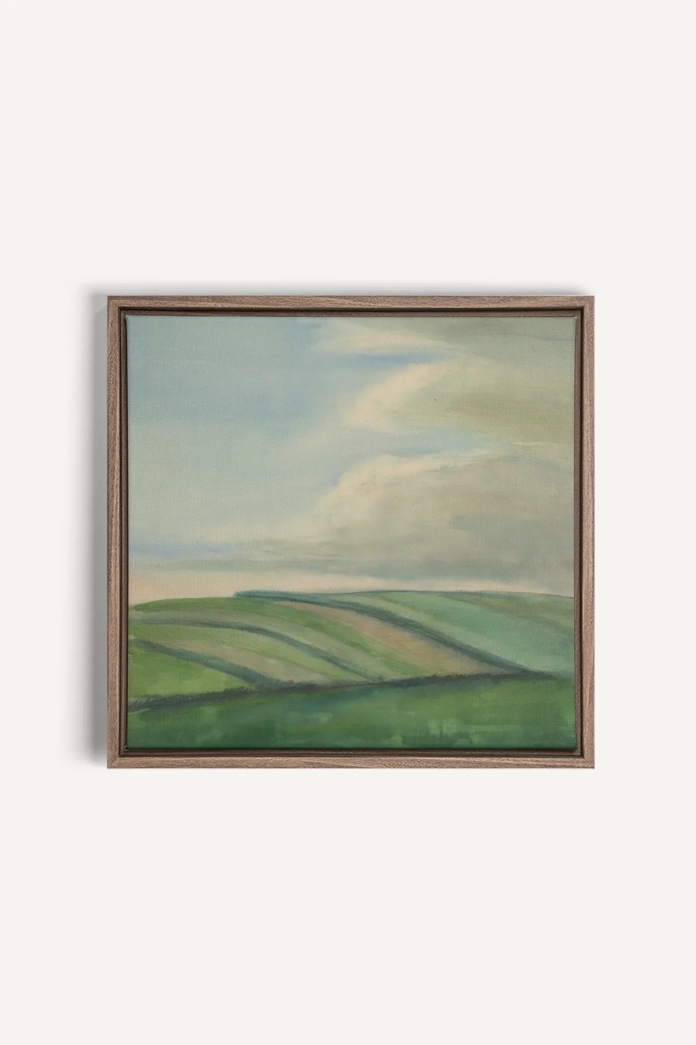 BREATHE THE SKY, Oeuvre sur toile étirée, encadré Brun Chêne