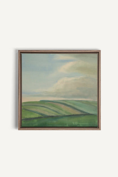 BREATHE THE SKY, Oeuvre sur toile étirée, encadré Brun Chêne