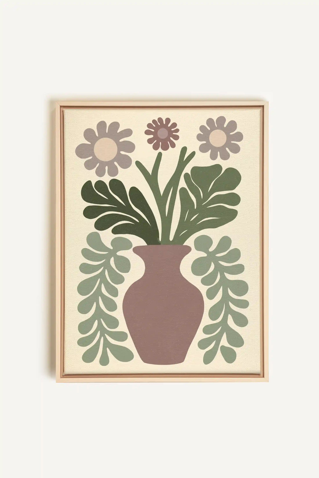 CHIC FLORAL, Artwork on stretched canvas, framed Natural Light