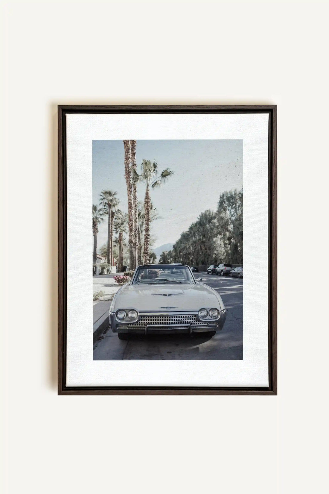 CLASSIC PALM RIDE, Oeuvre sur toile étirée, encadré Brun Noyer