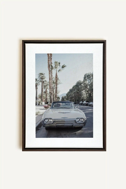 CLASSIC PALM RIDE, Oeuvre sur toile étirée, encadré Brun Noyer