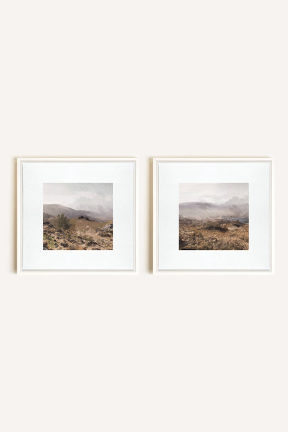 COMBINAISON VIRGINIE, 2 Works on stretched canvas, framed in white