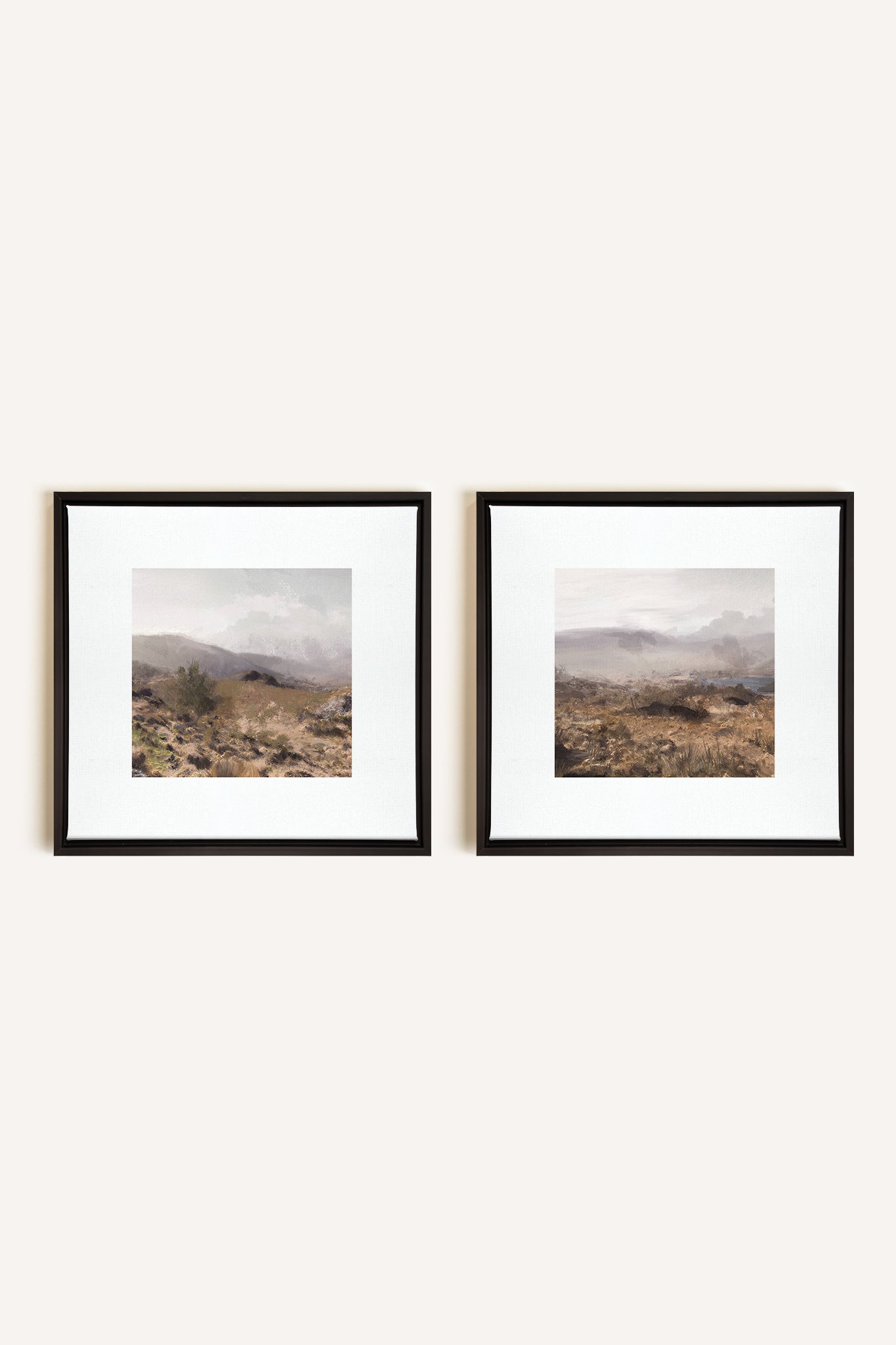 COMBINAISON VIRGINIE, 2 Works on stretched canvas, black framed