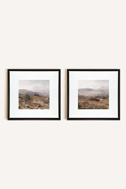 COMBINAISON VIRGINIE, 2 Works on stretched canvas, black framed