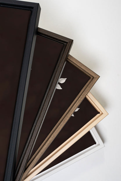 TRIO FEUILLAGE BRUN (3 works on stretched canvas)
