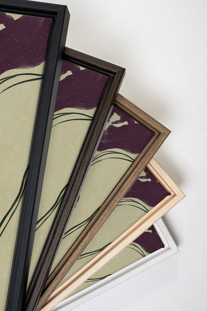 VELVET GARDEN, Oeuvre sur toile étirée, encadré Brun Chêne