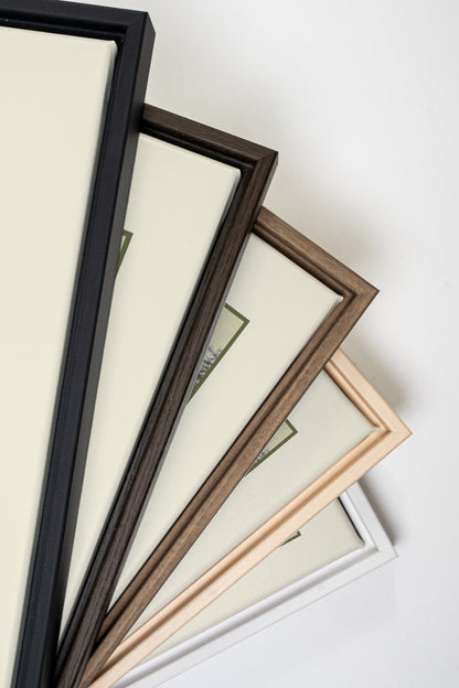 VESTIGE DE SAISON, Artwork on stretched canvas, framed in white