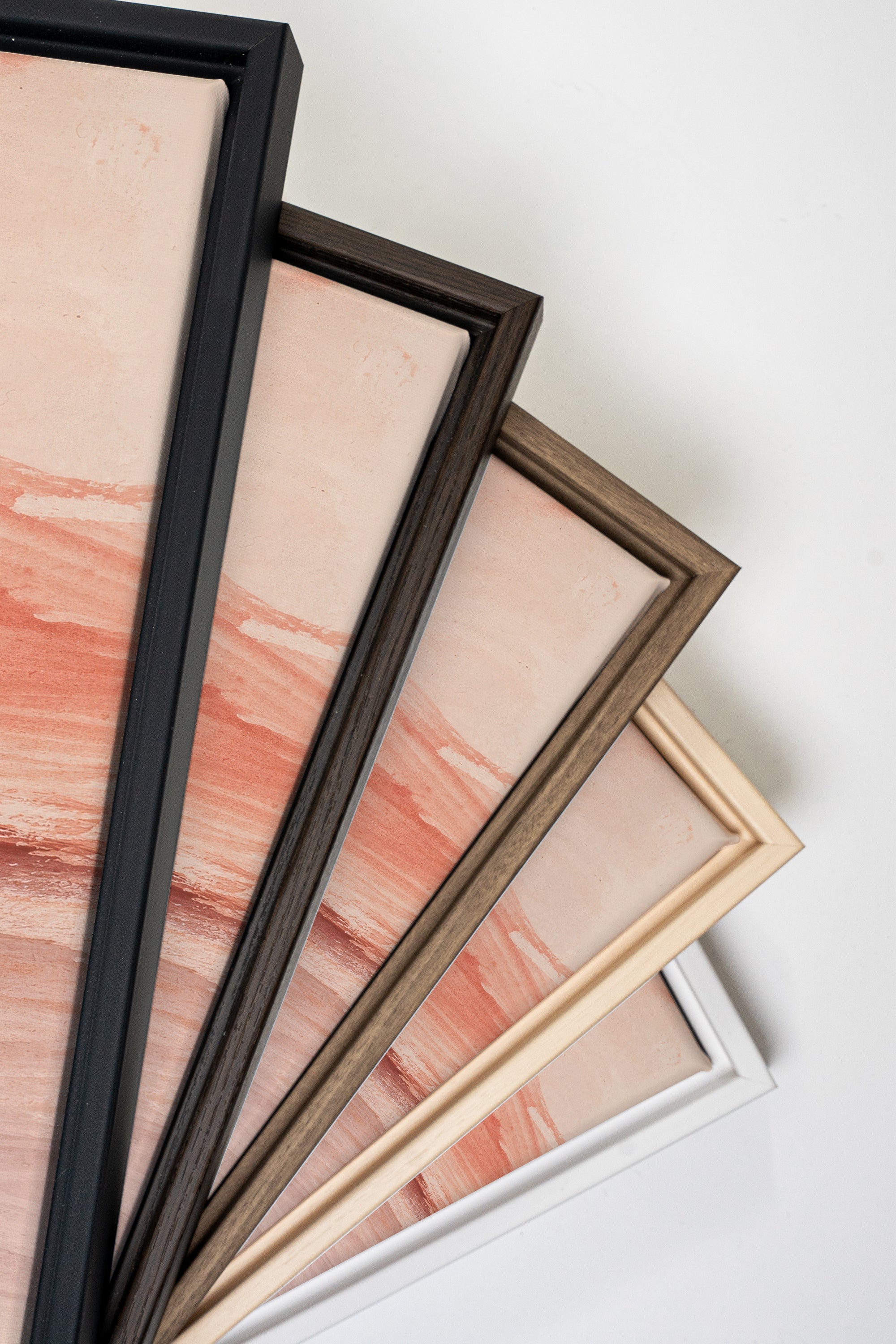 SABLE ROSÉ, Oeuvre sur toile étirée, encadré Blanc