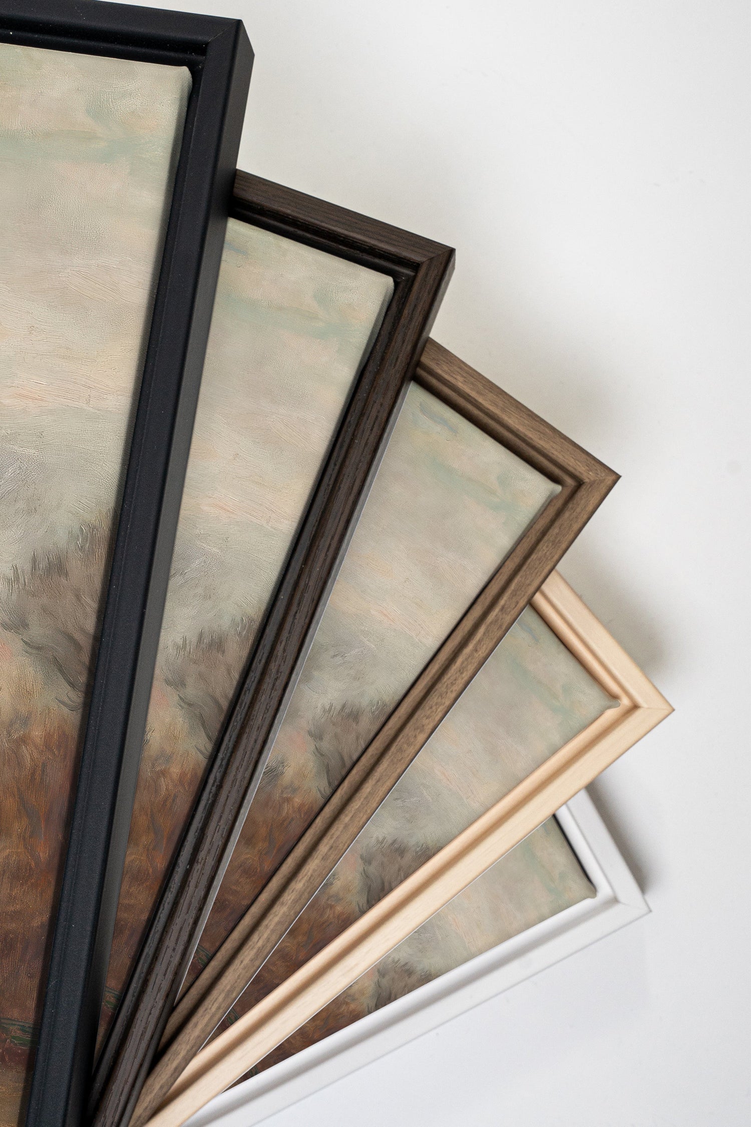 SILENT SEASON DUO, 2 Oeuvres sur toile étirée, encadré Brun Chêne