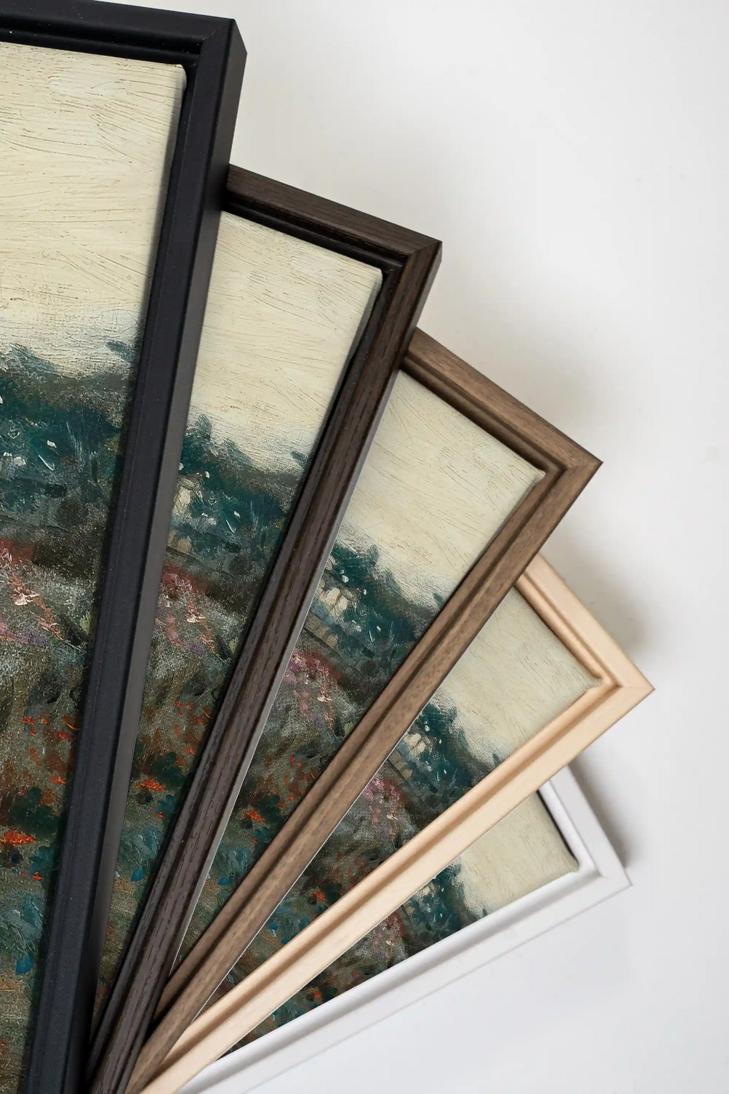 TIMELESS GARDEN DUO, 2 Works on stretched canvas, framed Black
