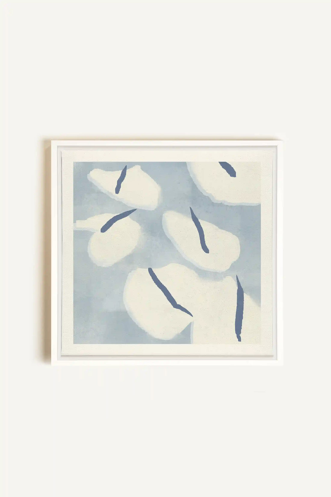 COTON MARINE, Oeuvre sur toile étirée, encadré Blanc