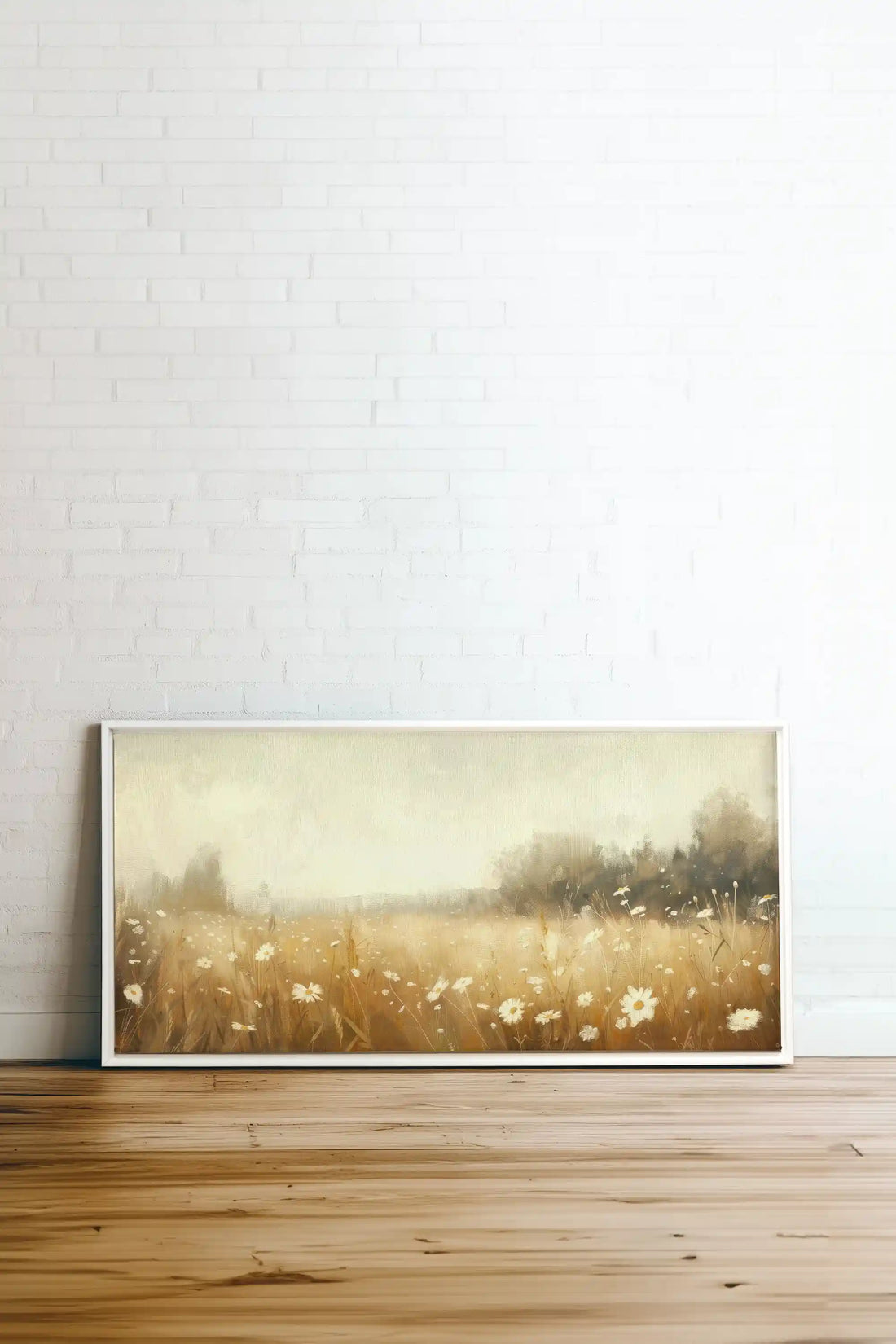 Daisy Breeze, Oeuvre sur toile étirée, encadré Blanc