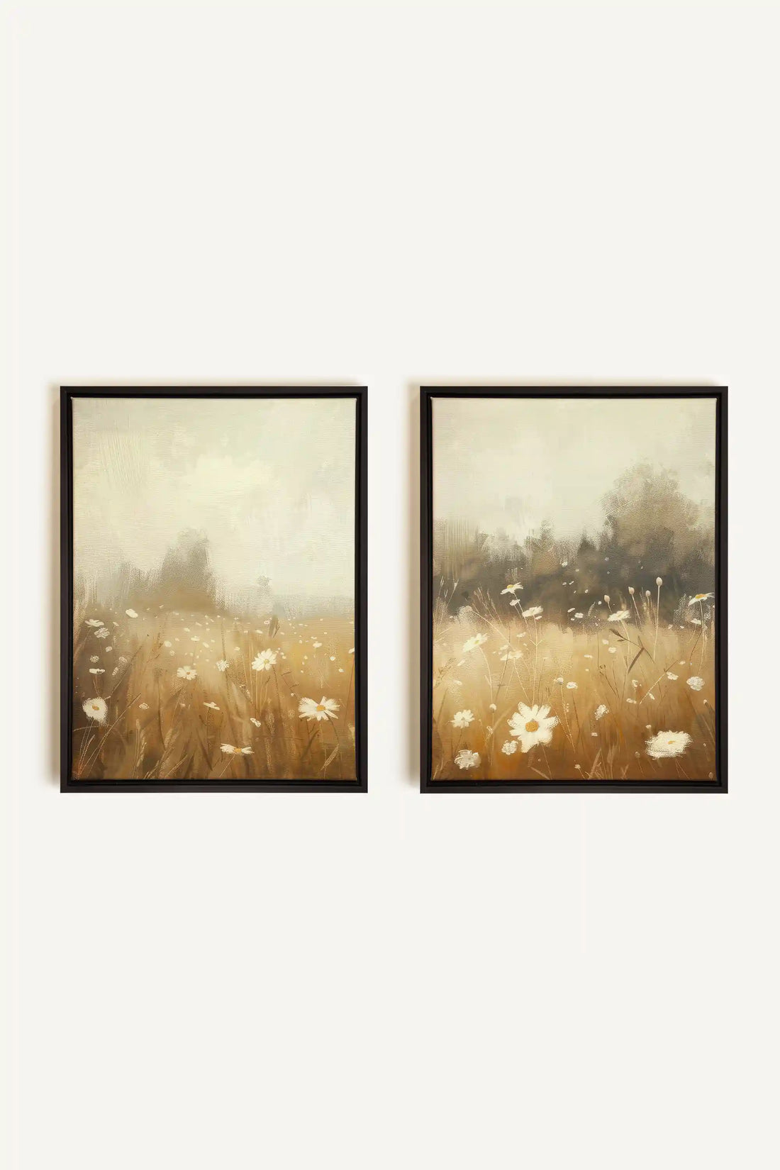 COMBINAISON DAISY BREEZE, 2 Oeuvres sur toile étirée, encadré Noir