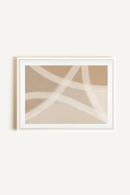 DOUCEUR DE LIN, Artwork on stretched canvas, framed in white