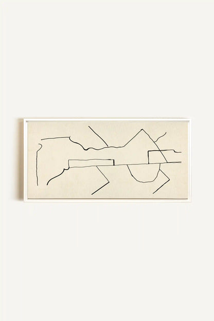 DRIFT MAP, Oeuvre sur toile étirée, encadré Blanc
