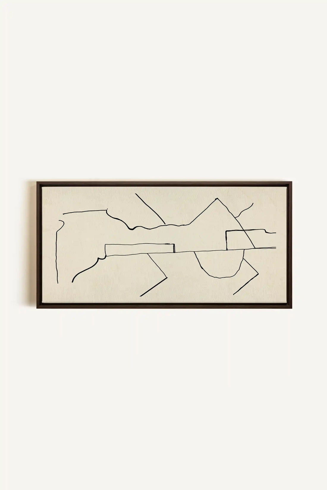 DRIFT MAP, Oeuvre sur toile étirée, encadré Brun Noyer