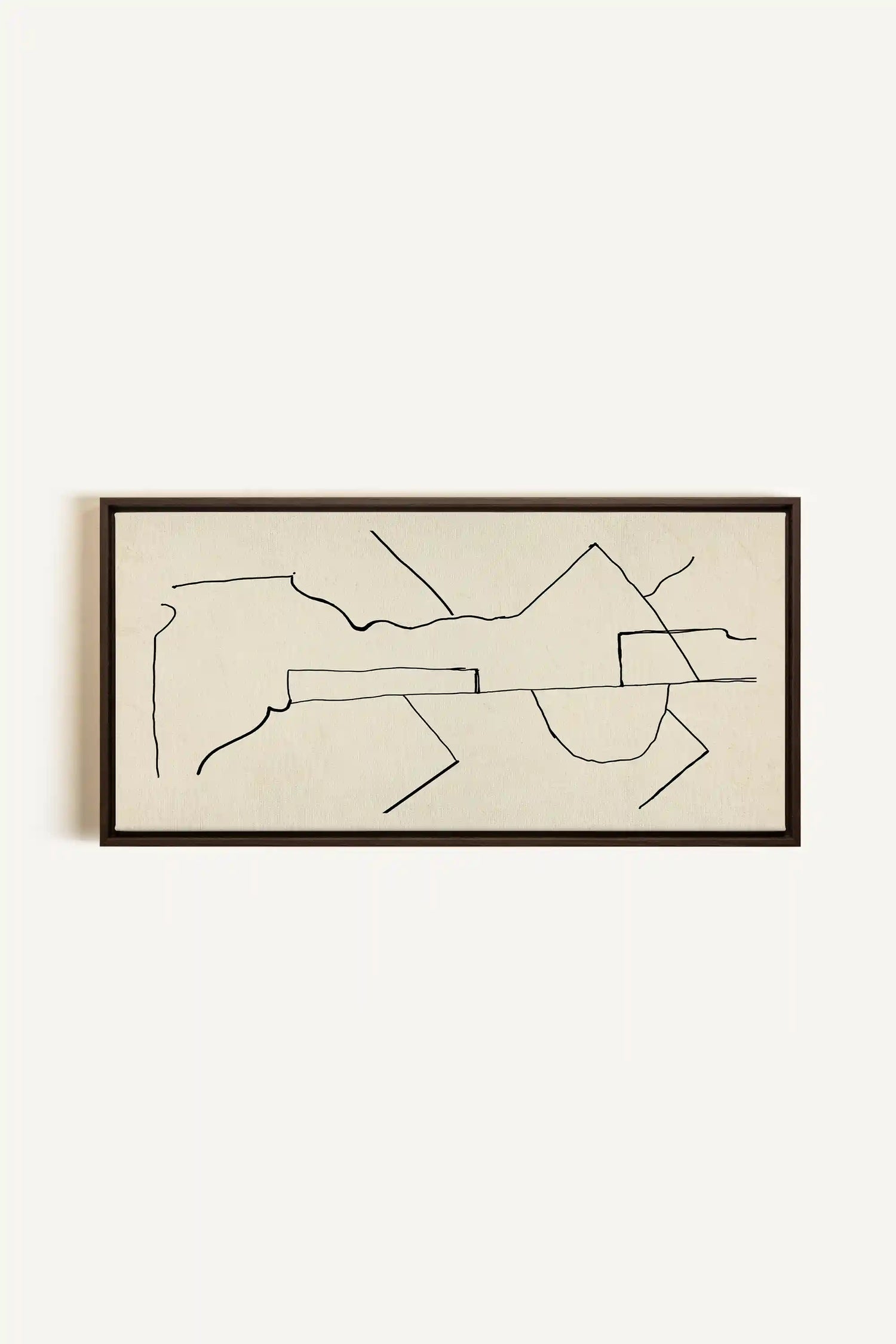 DRIFT MAP, Oeuvre sur toile étirée, encadré Brun Noyer