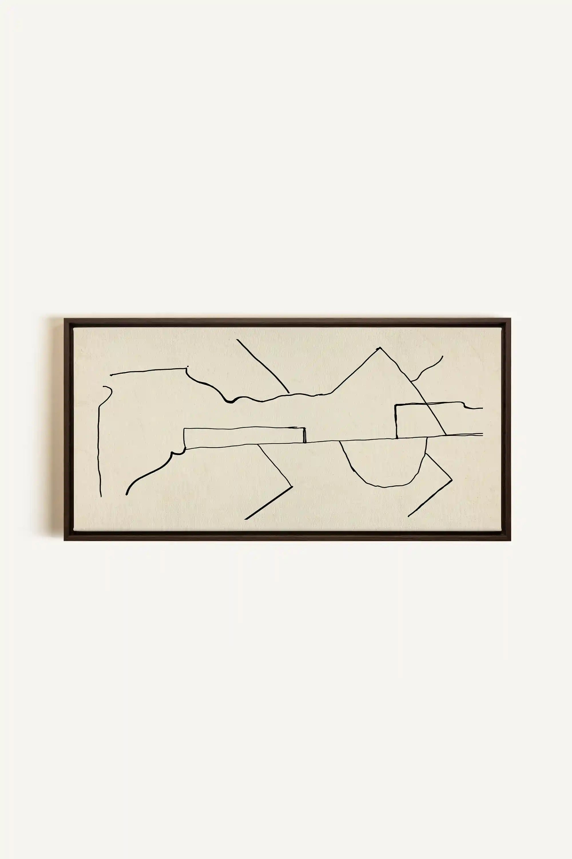 DRIFT MAP, Oeuvre sur toile étirée, encadré Brun Noyer