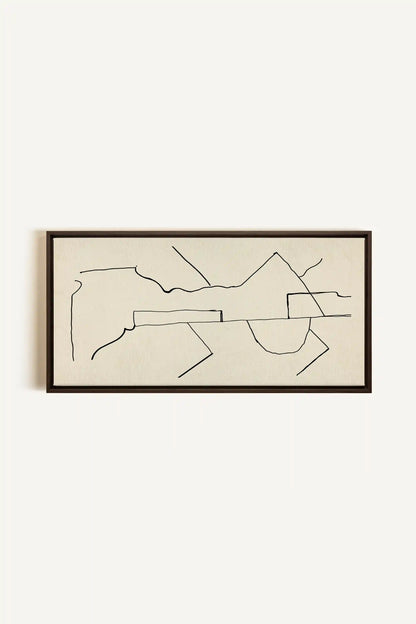 DRIFT MAP, Oeuvre sur toile étirée, encadré Brun Noyer