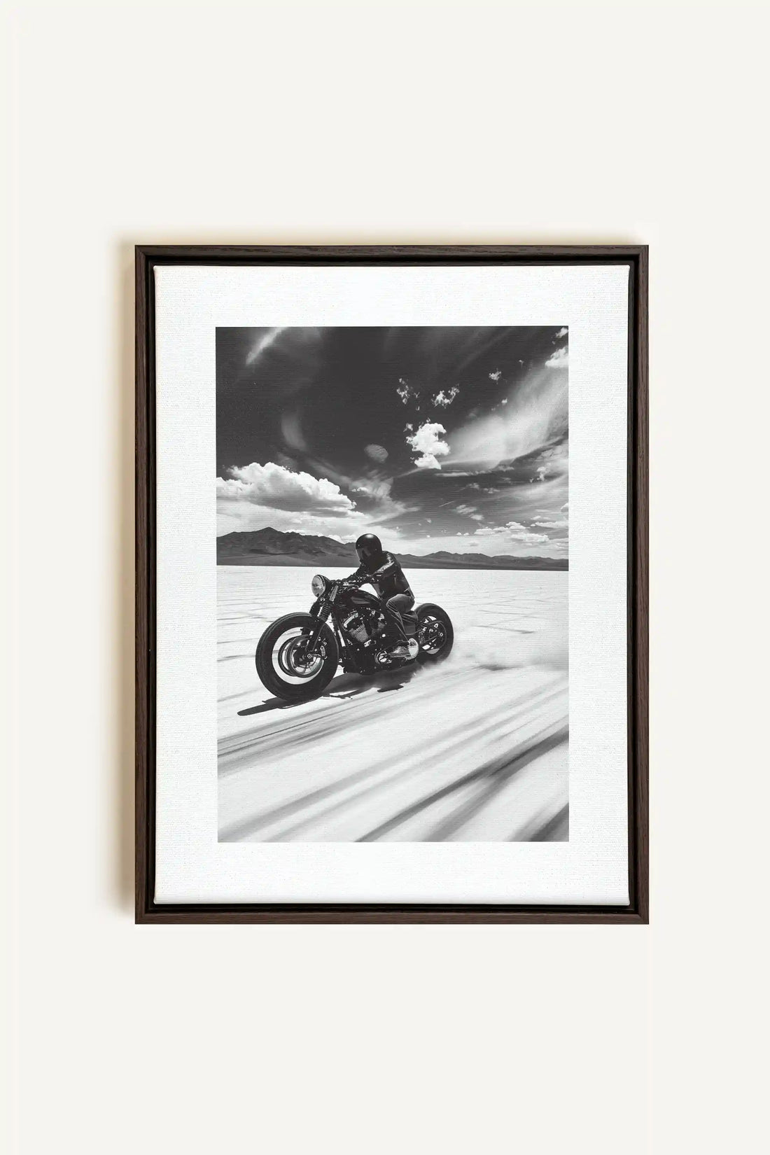DUNE DANCER, Oeuvre sur toile étirée, encadré Brun Noyer