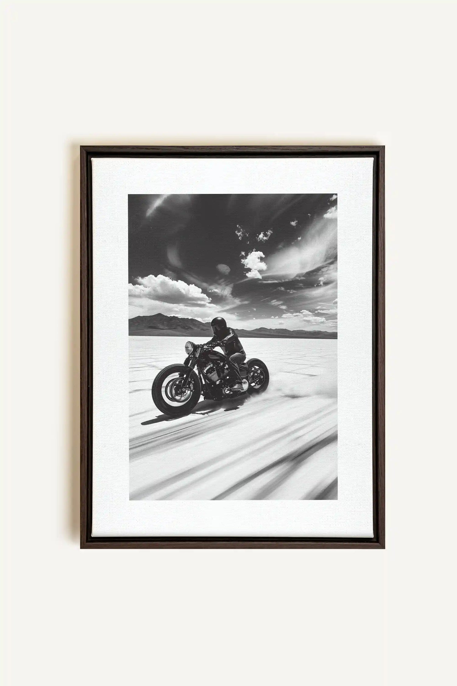DUNE DANCER, Artwork on stretched canvas, framed in Walnut Brown